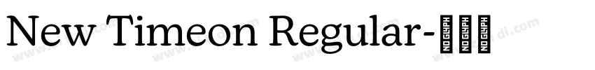 New Timeon Regular字体转换